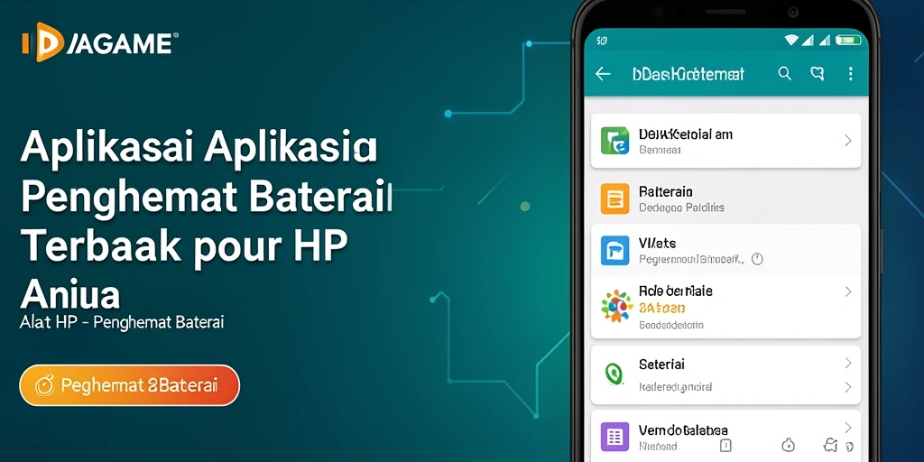 Antarmuka IDAGAME menunjukkan fitur penghemat baterai yang canggih dan mudah digunakan.