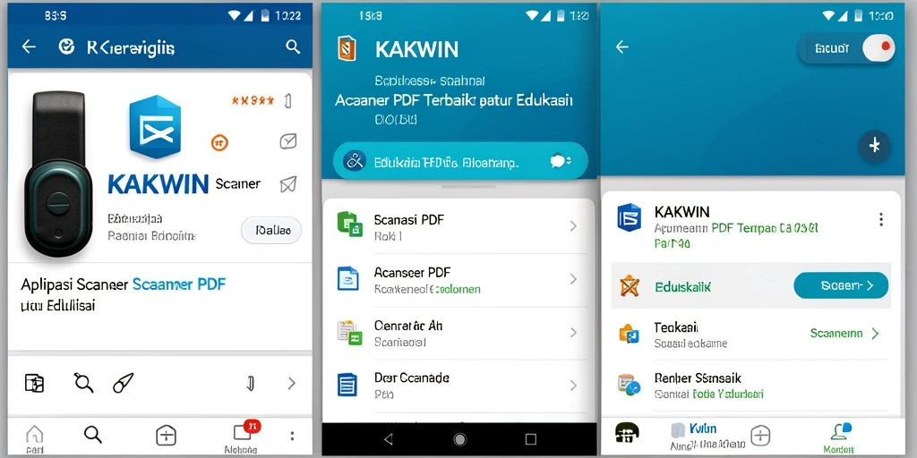 Antarmuka KAKWIN yang ramah pengguna untuk fungsi Scanner PDF.