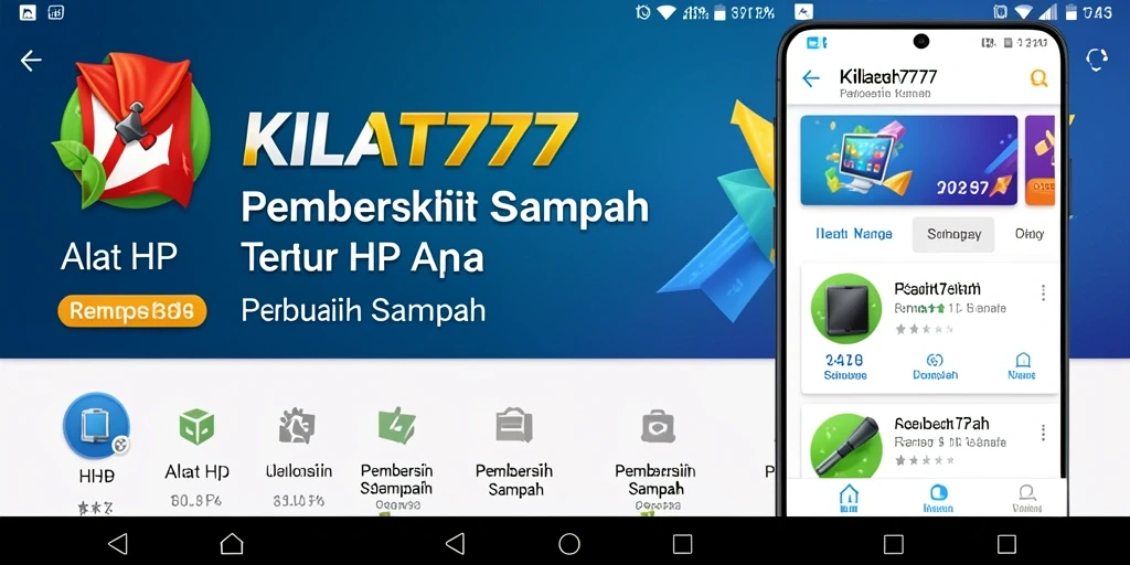 Tampilan utama KILAT777 dengan fungsi Pembersih Sampah yang mudah digunakan.