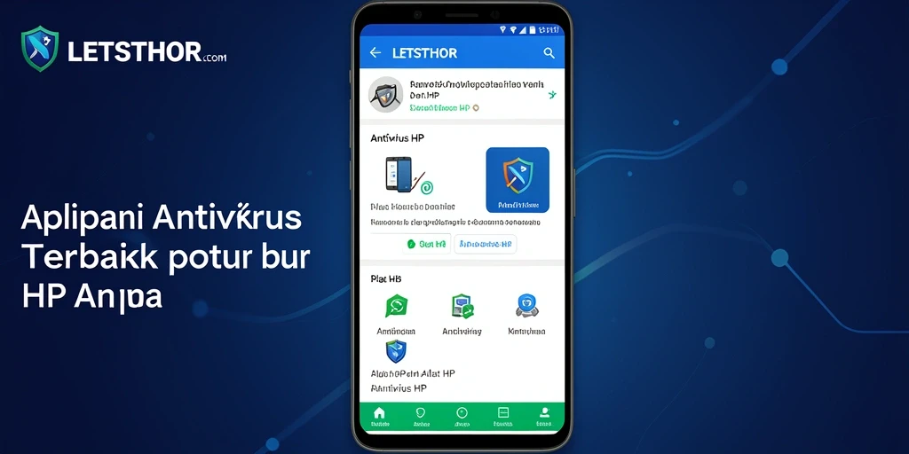 Tampilan antarmuka utama aplikasi LETSTHOR yang sederhana dan informatif.