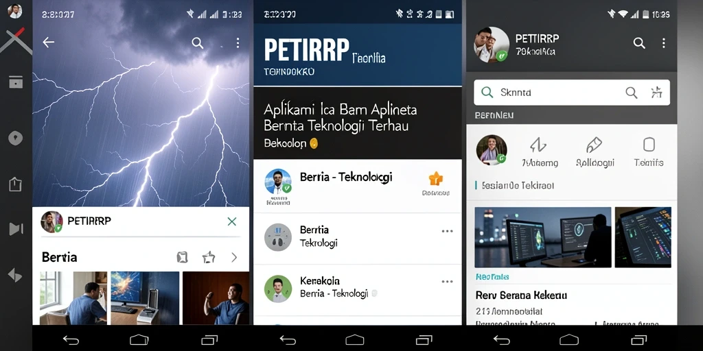 Tampilan antarmuka aplikasi PETIRRP yang menarik dan informatif.