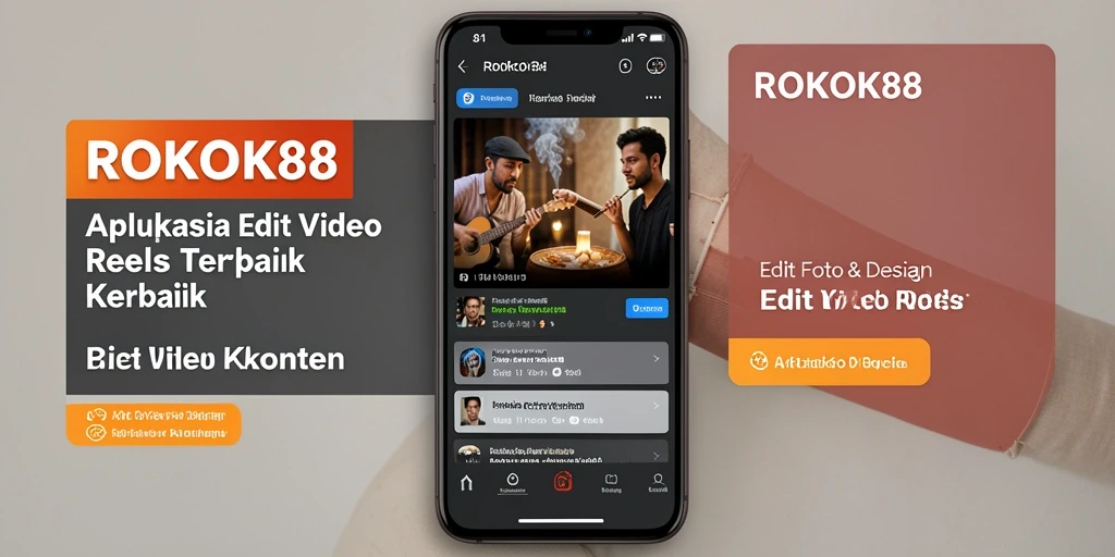 Antarmuka ROKOK88 untuk Edit Video Reels yang menarik dan mudah digunakan.