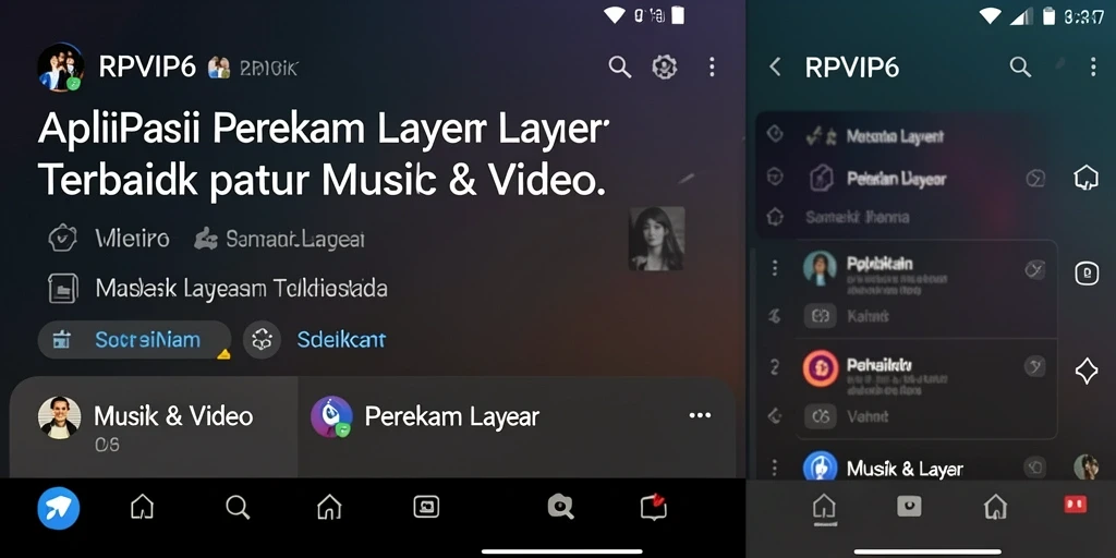 Antarmuka RPVIP6 yang mudah digunakan saat merekam layar.