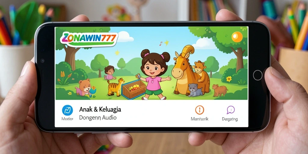 Tampilan antarmuka ZONAWIN777 yang menarik dan ramah anak.
