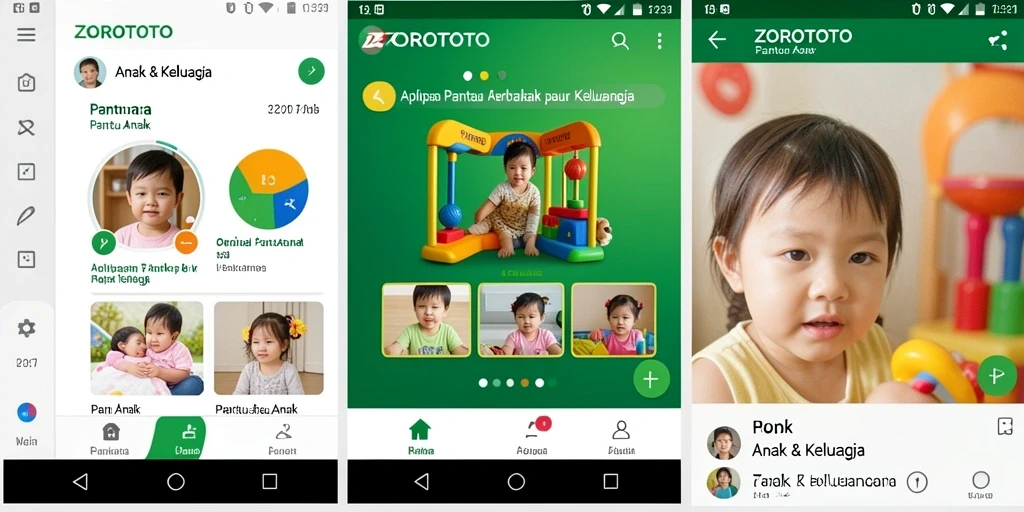 Tangkapan layar ZOROTOTO yang menunjukkan fitur pemantauan anak secara real-time.